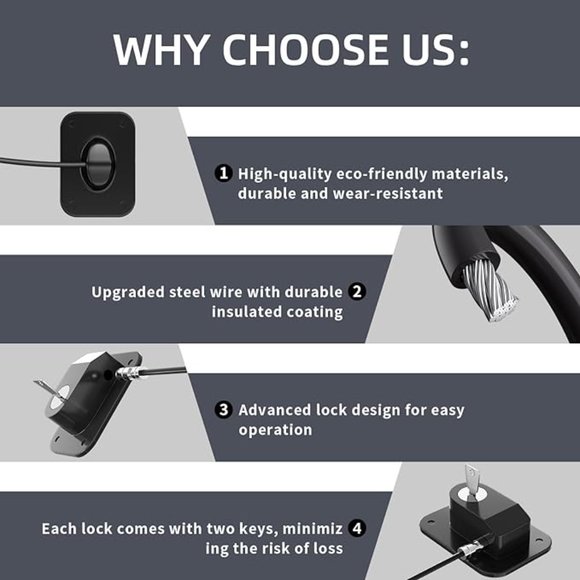 Key Fridge Lock with Silicone Wire Protection - Picture 6 of 7